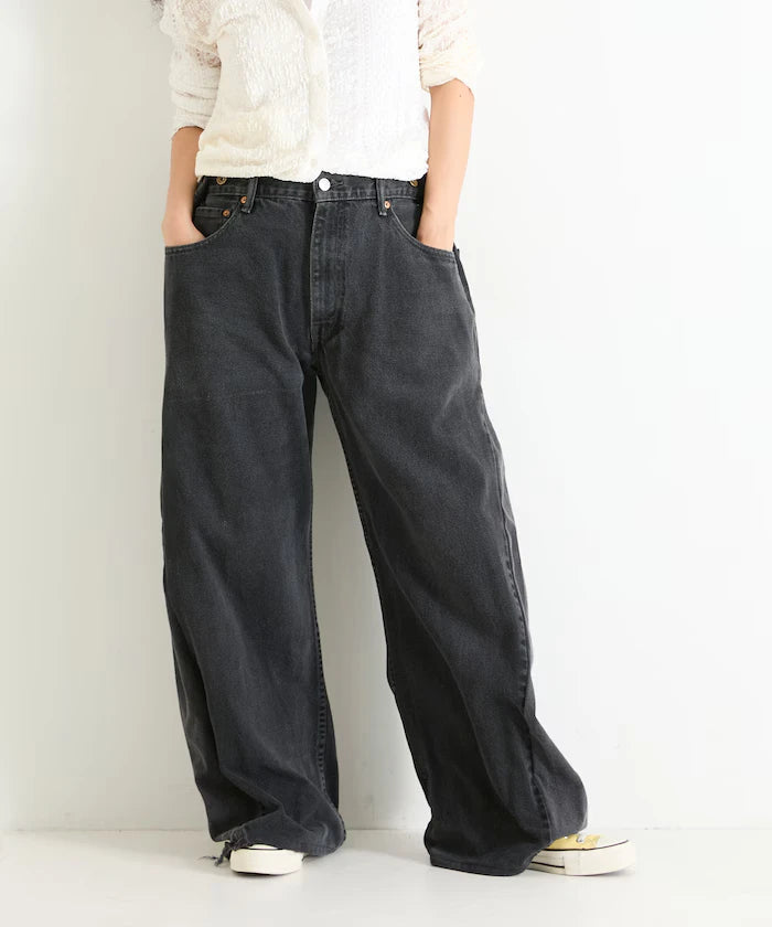 Vintage Remake Tuck Denim Pants