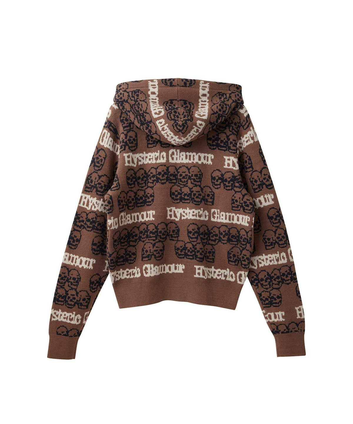 SKULL STRIPE Pattern Jacquard Parka