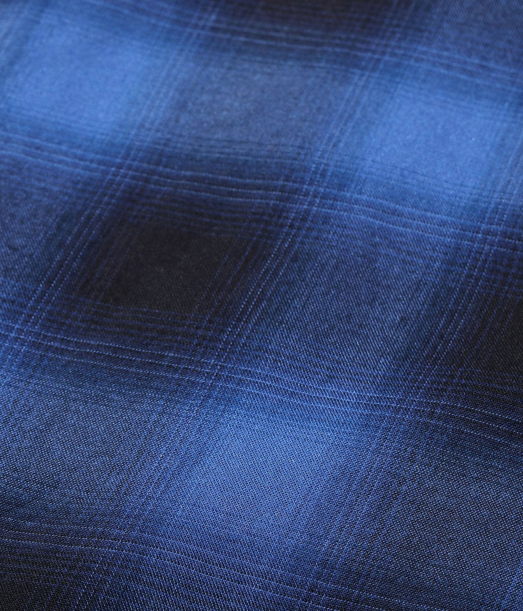 RAYON OMBRE CHECK OPEN SHIRT
