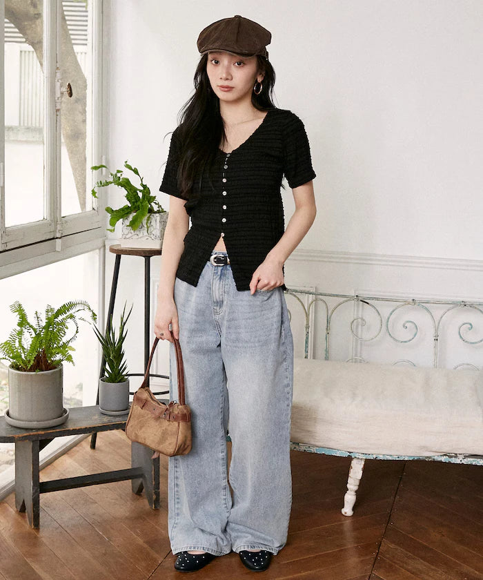 V-Neck Half Sleeve Cardigan Limited Edition