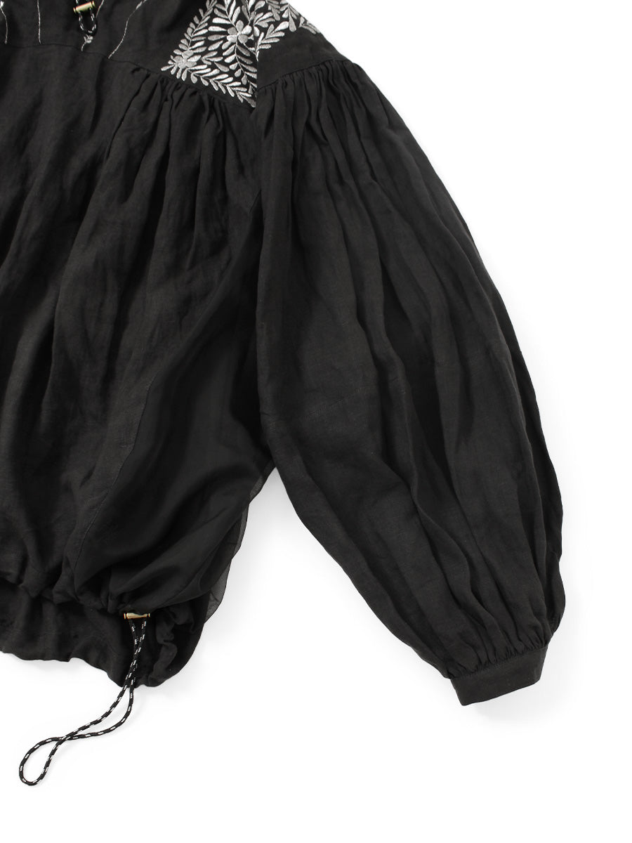 Linen Latvia Embroidery Bag Anorak