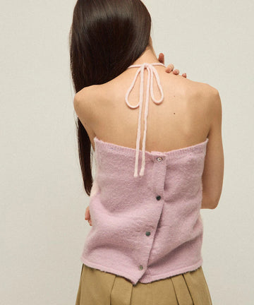 Alpaca Blend Bicolor Knit Vest
