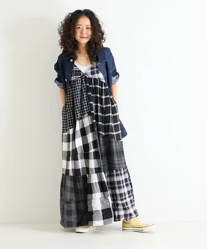 Vintage Remake Check Cami Dress