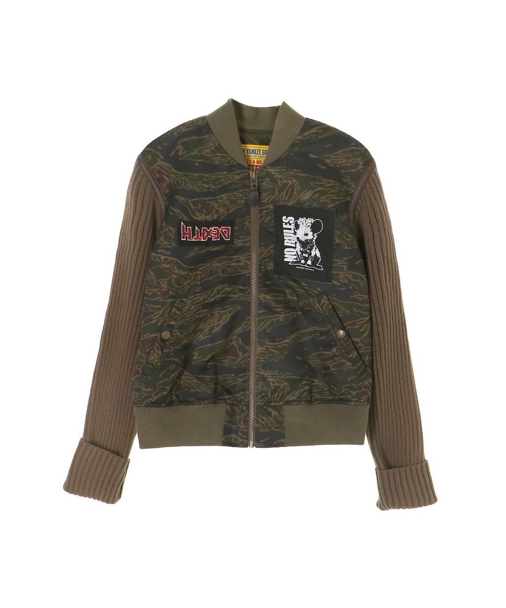 KILLER KITTEN Knit Remake MA-1 Jacket