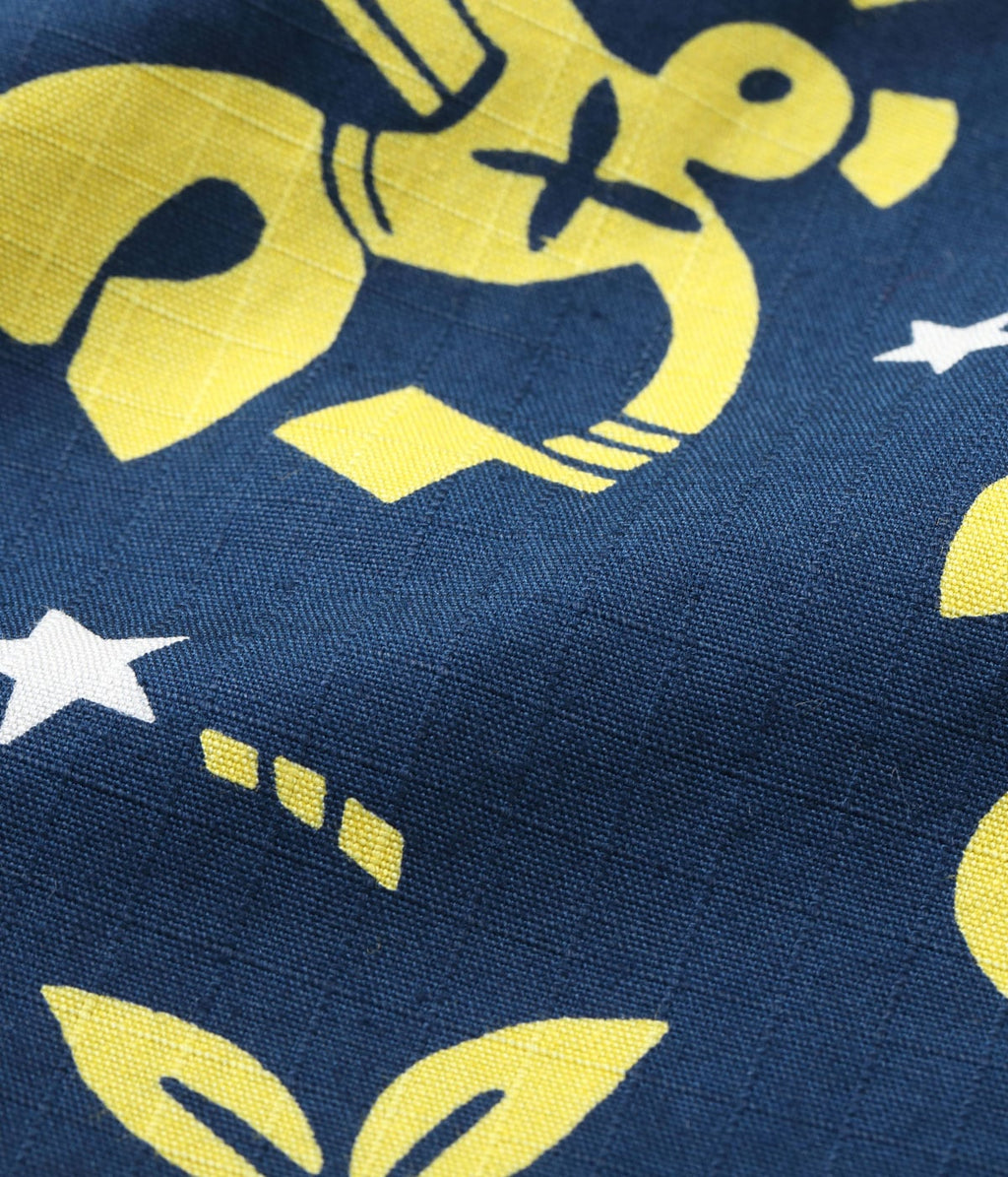 COTTON RIPSTOP OPEN SHIRT “SAILOR MOKU STARS”