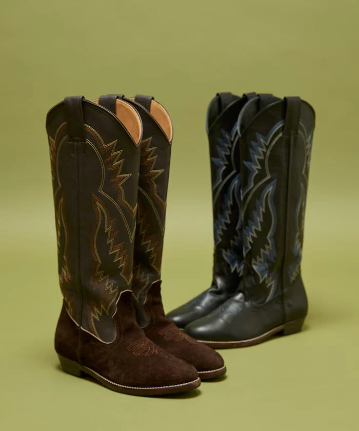 Long western boots/real leather long western boots