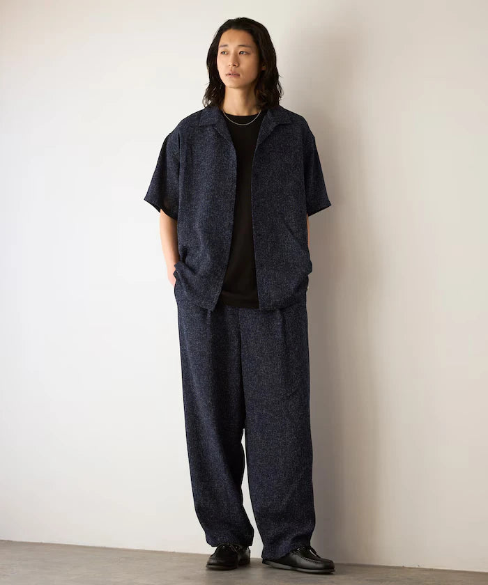 Dry Touch Summer Tweed Spindle Easy Wide Pants