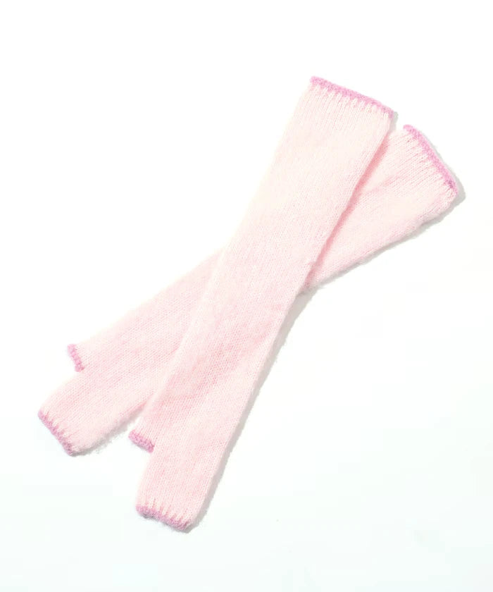 Alpaca Blend Bicolor Knit Gloves
