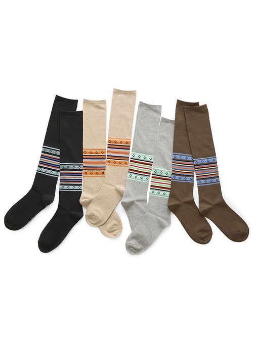 144 Pieces Gypsy Border High Socks