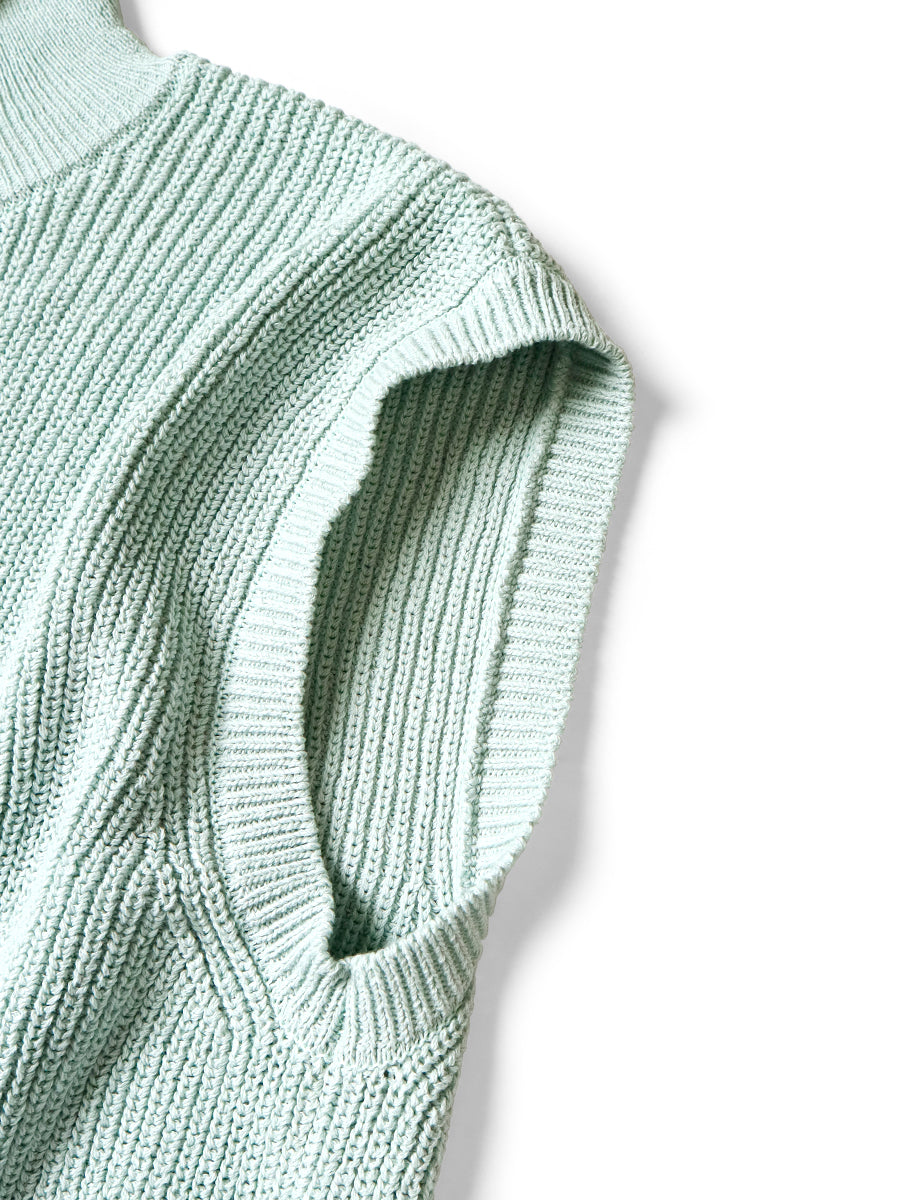 5G Cable Knit Half-Zip Vest