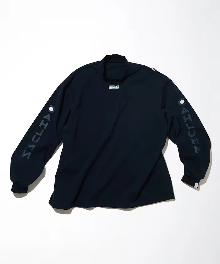 Heavy weight Jersey Mock Neck L/S Print Tee
