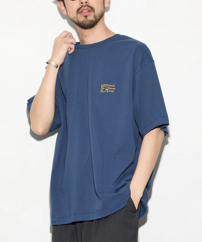 6 Ounce Front Logo Embroidered Crew Neck T-Shirt / One Point Design T-Shirt LEFT CHEST EMBROIDERY PSD