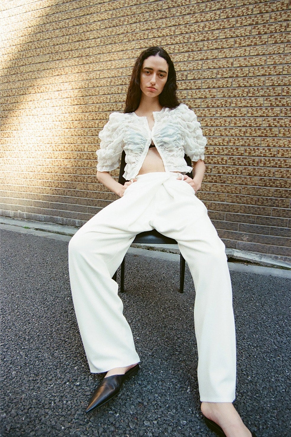 MINAMI TANAKA&times;CLANE SLASH TUCK SLACKS
