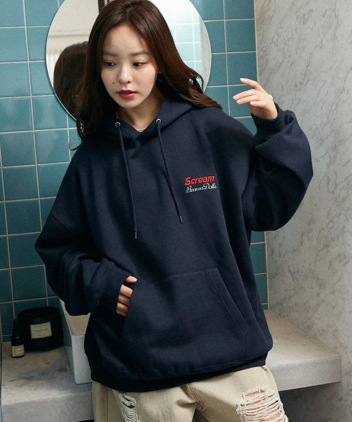 Sagara Embroidery French Bulldog Fleece-Lined Hoodie Limited Edition