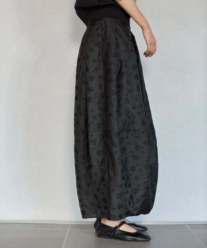 Flower Sheer Jacquard Cocoon Skirt