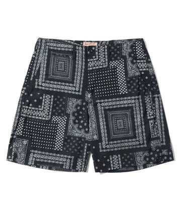 NATIVE AMERICAN BANDANA PATCHWORK PRINT WORK SHORTS