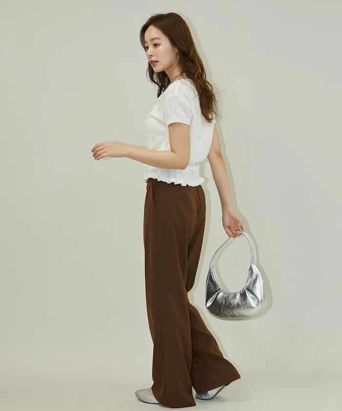 Linen Touch Eyelet Knit Cardigan Limited Edition