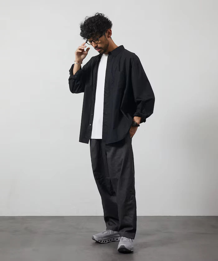 <New Color Added> Relaxed Fit Broad Shirt / Regular Collar / Long Sleeve