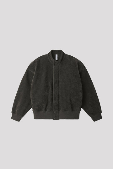MILAN RIB VELVET STAND-UP COLLAR ZIP BLOUSON