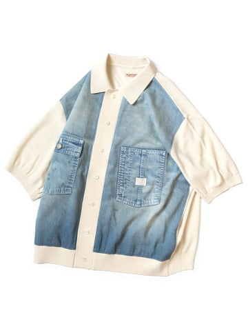 Knit x 8oz Denim Coverall Polo
