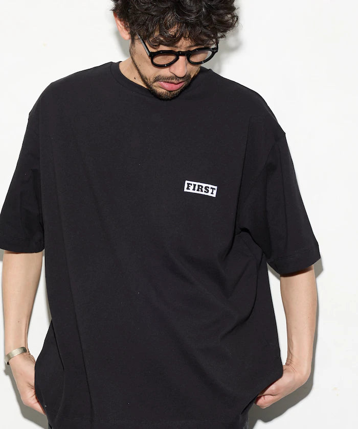 6oz Front Logo Embroidery Crew Neck T-Shirt / Back Print T-Shirt PRINT LEFT CHEST EMBROIDERY BOX FIRST