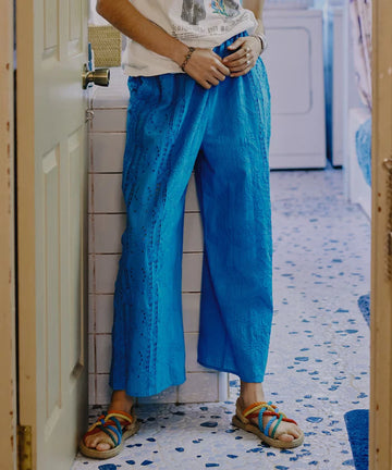 Cutwork Embroidered Easy Pants