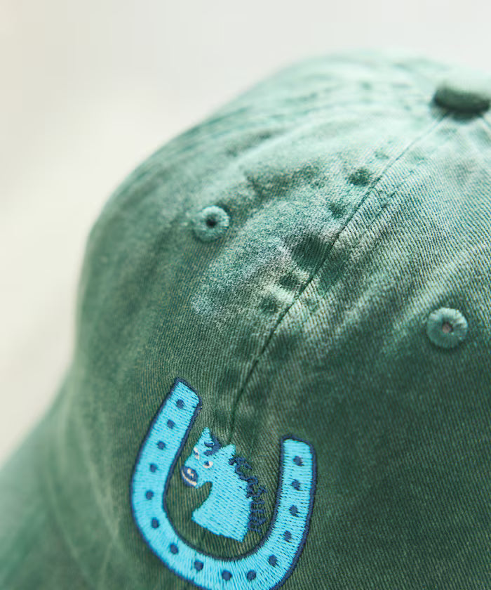TOYAMEG Kaiun Horse Cap One Point Pigment Embroidery Cap