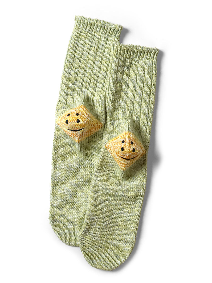 56 pieces 3×1 rib RAINBOWY HAPPY HEEL socks