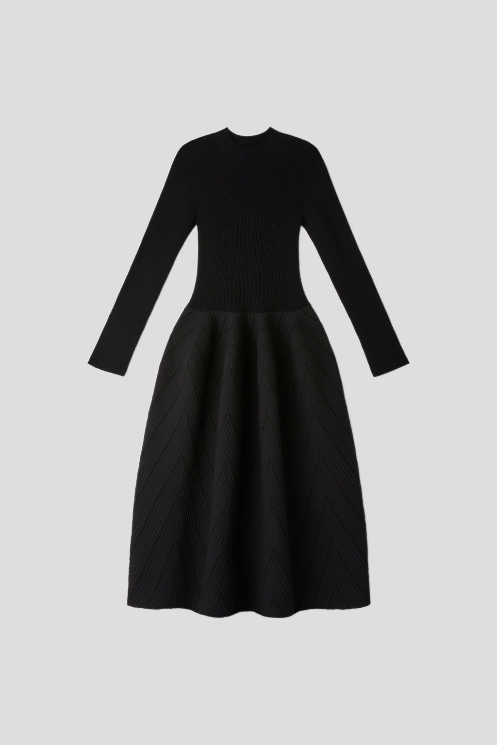 POTTERY HERRINGBONE LONG SLEEVE DRESS
