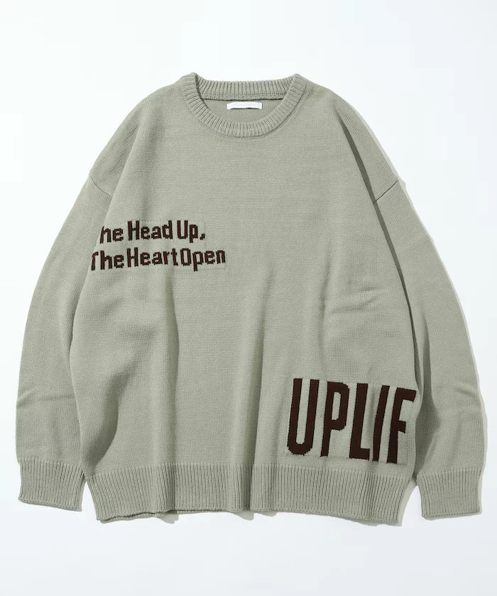 Sweat-like Lettered Knit / Jacquard Knit