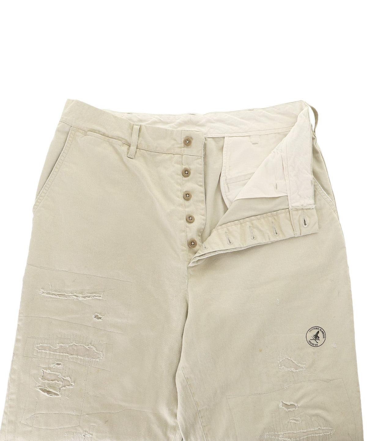 Woman On Skull Stamp Chino Pants