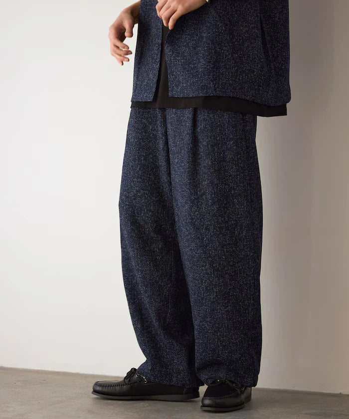 Dry Touch Summer Tweed Spindle Easy Wide Pants