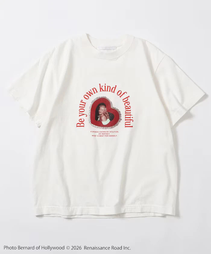 Marilyn Monroe Short Sleeve Heart Photo T-Shirt