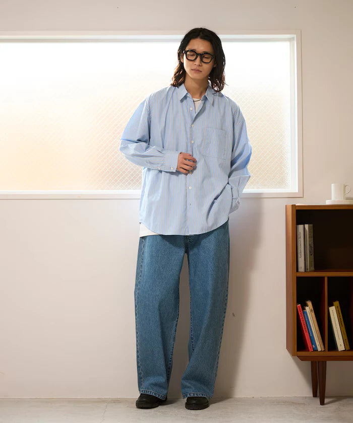 <New Color Added> Relaxed Fit Broad Shirt / Regular Collar / Long Sleeve