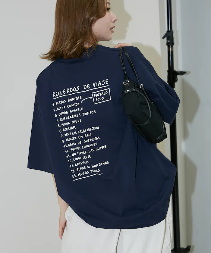 Love Pop Studio Travel Note Typography T-Shirt