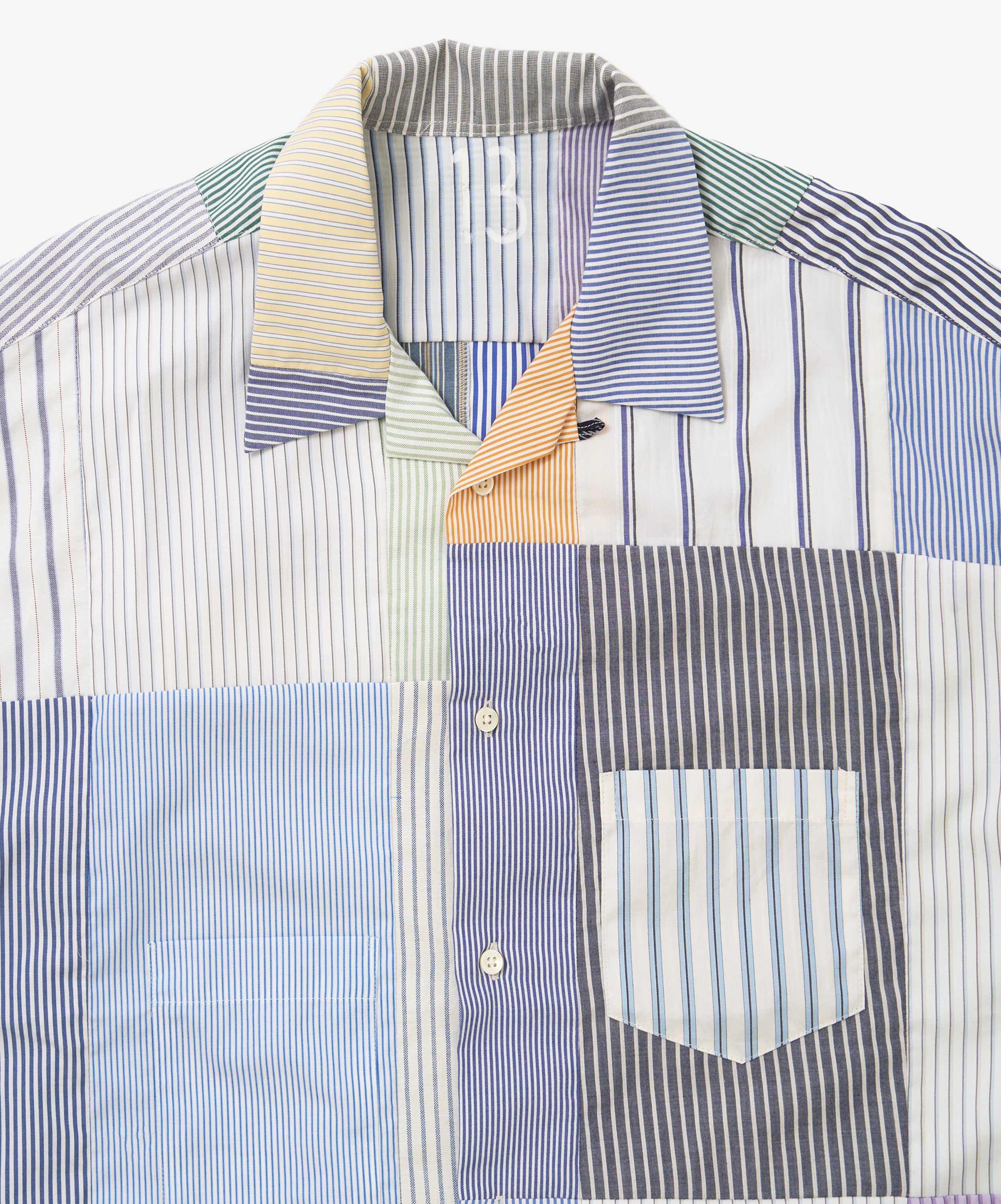overshirt short sleeve stripe thirteen