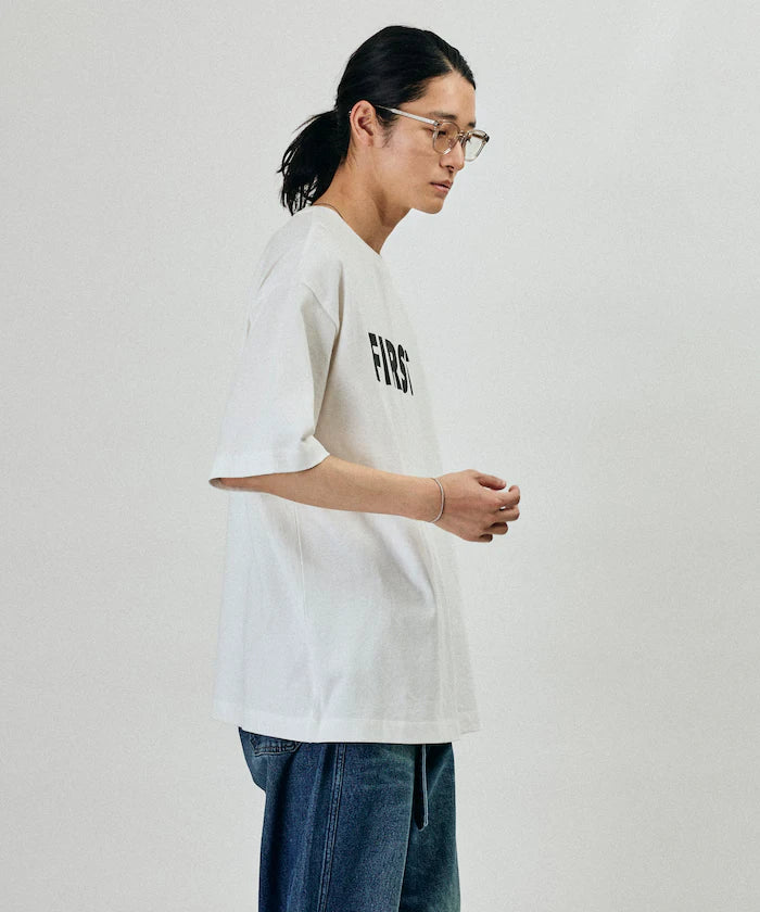 6 Ounce Front Logo Print Crew Neck T-Shirt / Print T-Shirt PR FIRST 【Limited Edition】