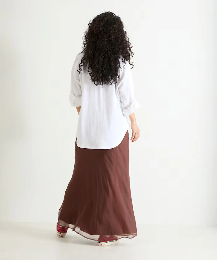 Organza Satin Flare Skirt