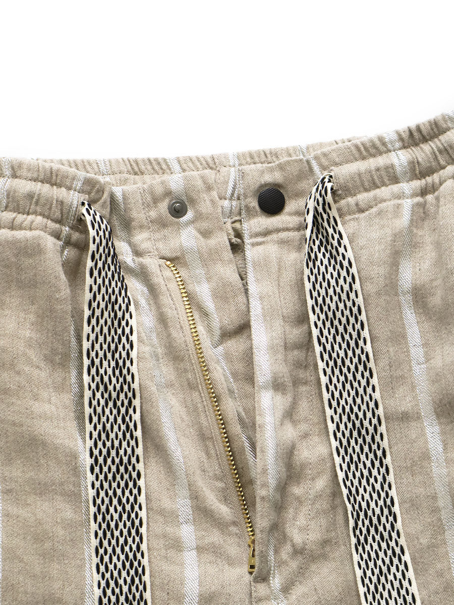 Linen Glitter Frill Stripe Easy...