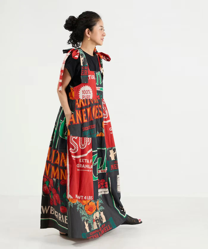 India FEEDBAG Print Shoulder Ribbon Camisole Dress