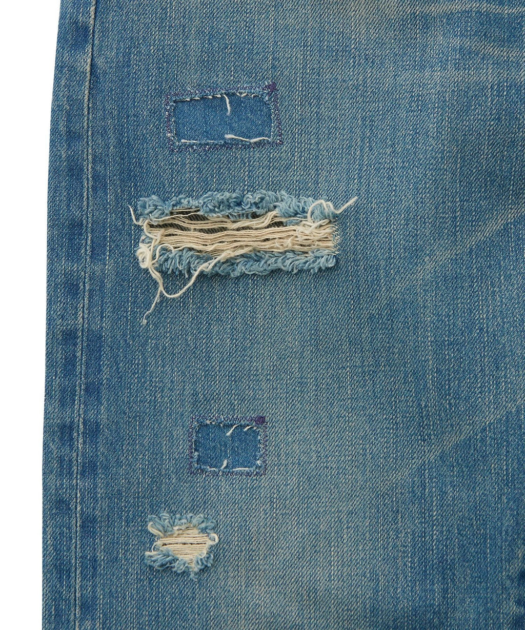 Square Window Remake Slim Straight Denim Pants
