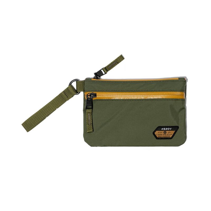 WATER PROOF FLAT POUCH Ssize/KHAKI