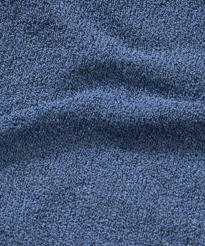Dry Touch Boucle Yarn Knit Polo Shirt