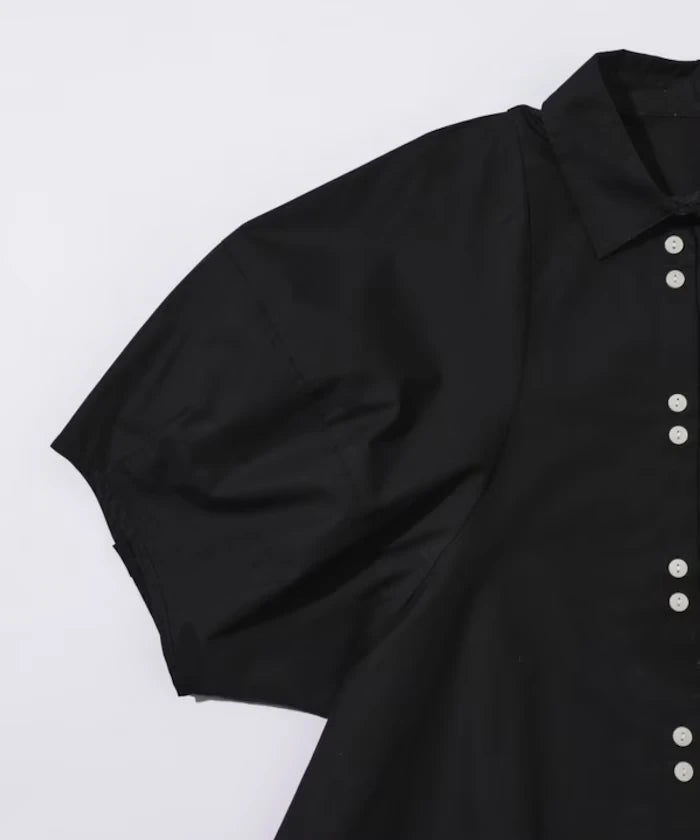 Switching Design Balloon Sleeve Shirt / 5-Minute Sleeve Blouse [Limited Edition]