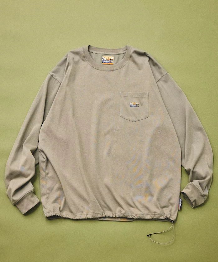 FREAK'S STORE for BEACH & FES Relax Fit One Point Logo Spindle Long Sleeve T-Shirt