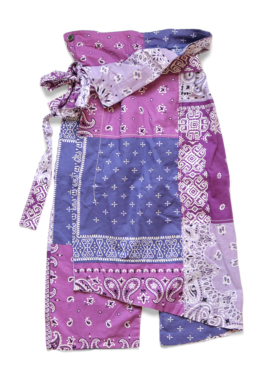 Gauze Bandana Patchwork pt Wrap Pants