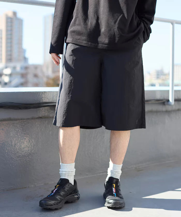 Nylon Sleek Water Length Baggy Shorts