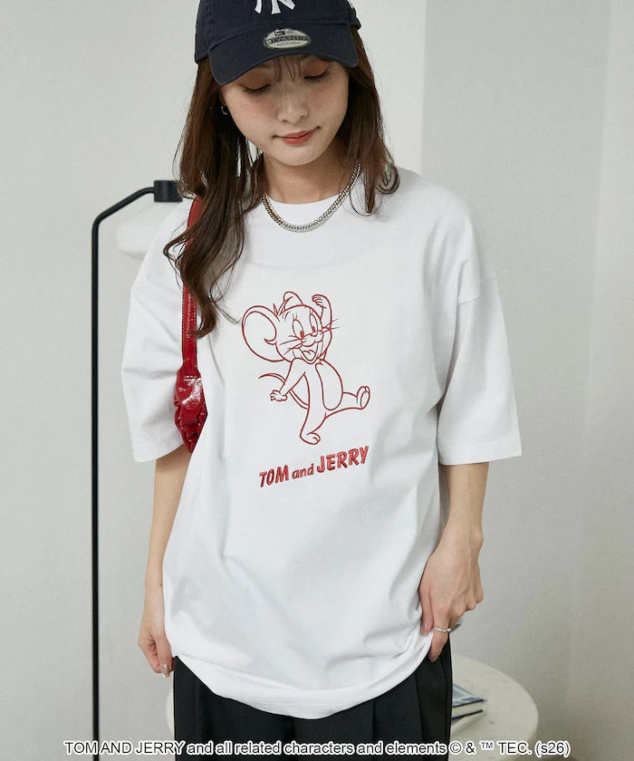 <Functional Material> TOM AND JERRY Graphic T-Shirt Limited Edition