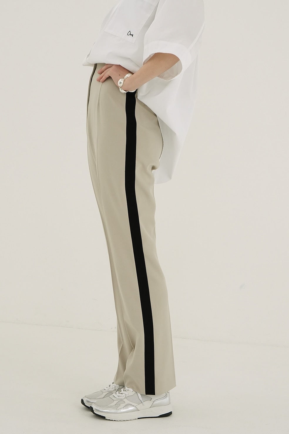 HIGH WAIST SIDE LINE PANTS