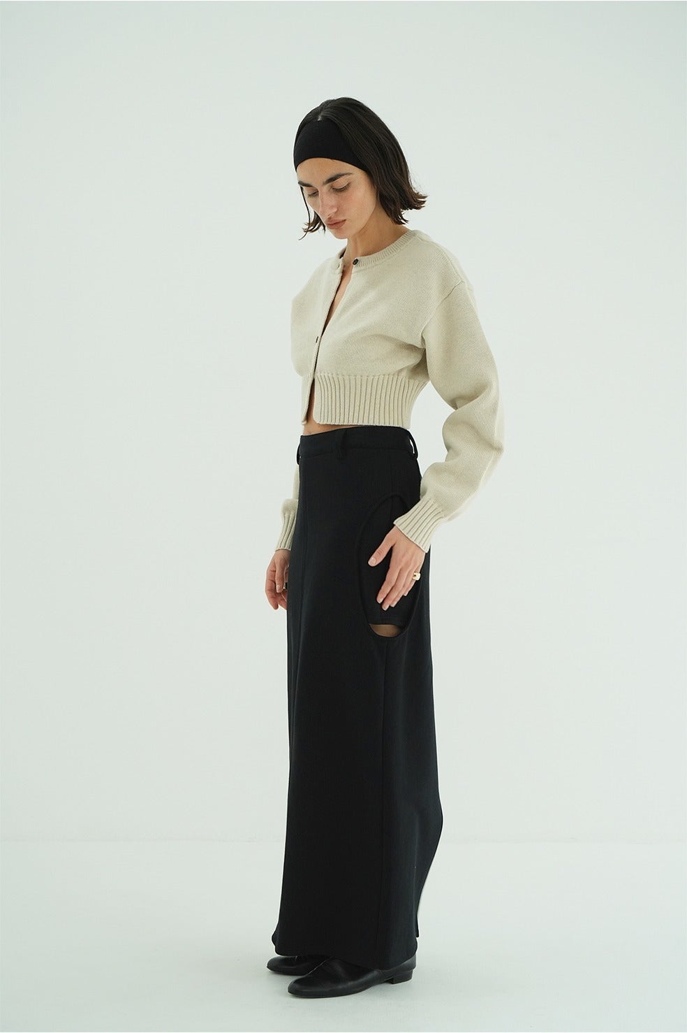 W FACE SHORT KNIT CARDIGAN